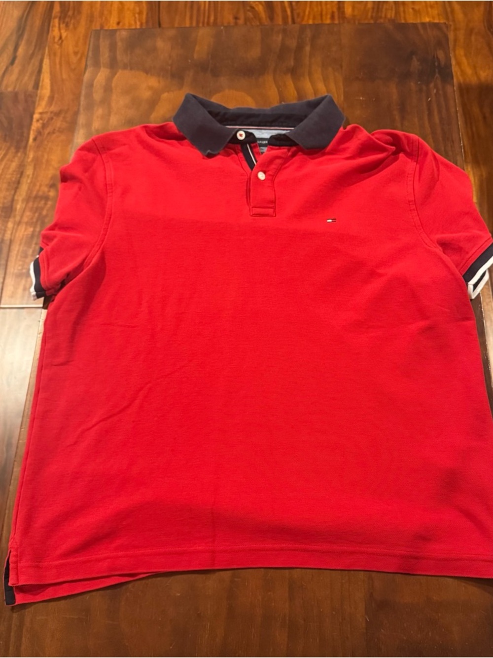 Tommy Hilfiger Red Polo with Navy Trim